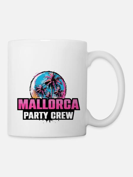 Mallorca Party Crew Urlaub Spruch - Tasse - Weiß