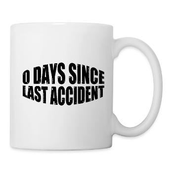 0 jours depuis le dernier accident 16 - Mug blanc - blanc - Droite