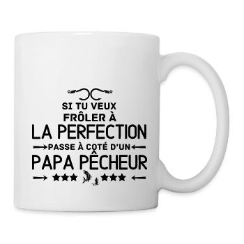 PERFECTION PAPA PÊCHEUR - Mug blanc - blanc - Droite