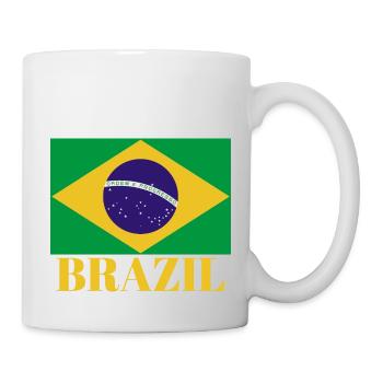 Vintage C’est dans mon ADN Brésil Drapeau BRÉSILIEN BRÉSIL - Mug blanc - blanc - Droite