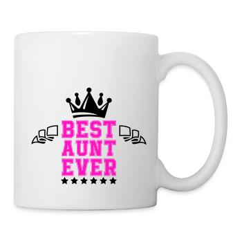 best aunt ever - Tasse - Weiß - Rechts
