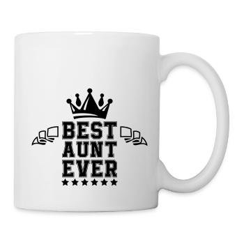 best aunt ever - Tasse - Weiß - Rechts
