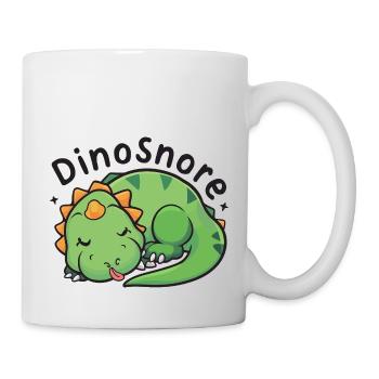 Dinosnore - Cute Sleeping Dinosaur - Mug - white - Right