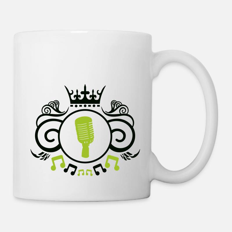 Écusson du microphone - Mug blanc - blanc