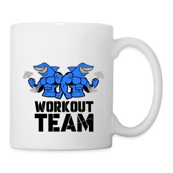 shark hai bodybuilding workout - Tasse - Weiß - Rechts