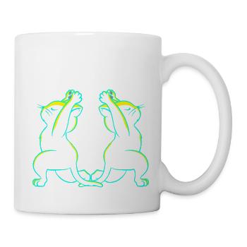 Yoga Vintage Rétro des années 80 Chats des années 90 - Mug blanc - blanc - Droite