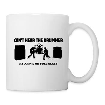 Can’t hear the drummer - Mug - white - Right