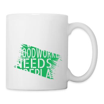 a carpenters prayer tshirts - Tasse - Weiß - Rechts