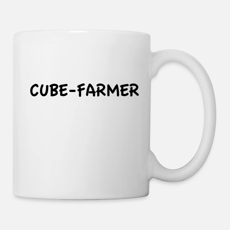 Couleur unie Cube Farmer - Mug blanc - blanc