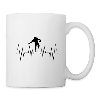 Heartbeat Rugby Silhouette - Mug - white - Right