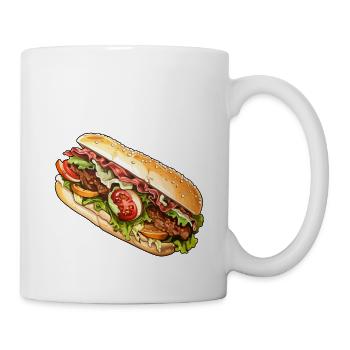 Sac de kebab - Mug blanc - blanc - Droite