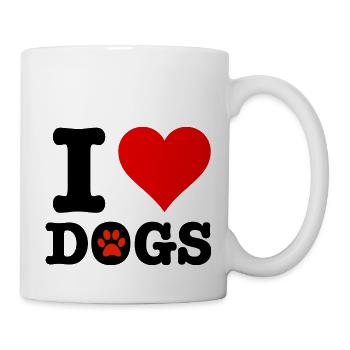 I LOVE DOGS - Mug blanc - blanc - Droite