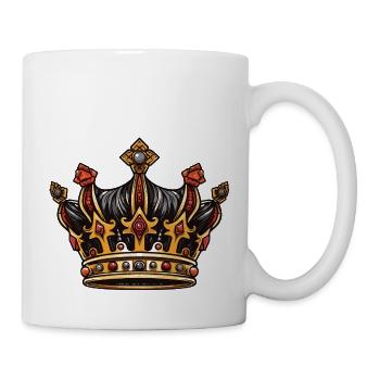 Symbole de la couronne - Mug blanc - blanc - Droite