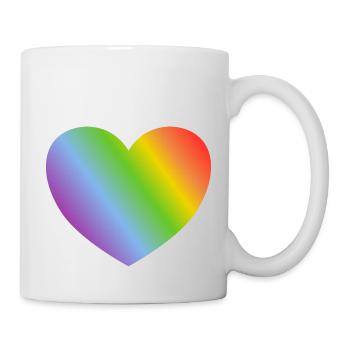 Rainbow heart - Mug - white - Right