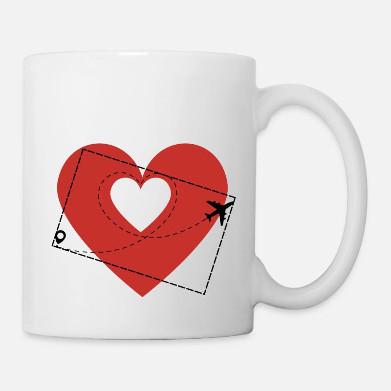 Amoureux en voyage - Mug blanc - blanc