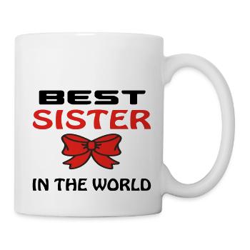 BEST SISTER IN THE WORLD - Mug blanc - blanc - Droite