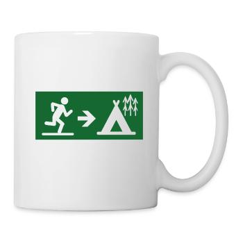 exit to camp - Mug - white - Right