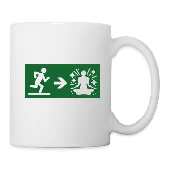 Exit to Meditate - Tasse - Weiß - Rechts