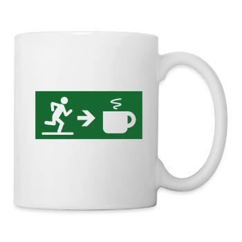 Ausgang zu Kaffee, Tee, Kakao, Schokolade - Tasse - Weiß - Rechts