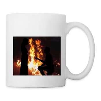 Exprimer l’amour près du feu - Mug blanc - blanc - Droite