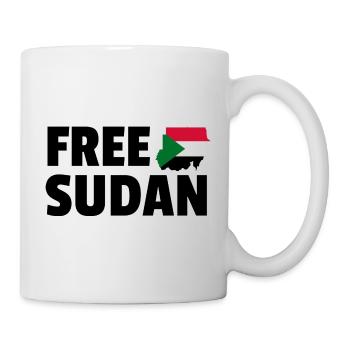 Free Sudan, Free Sudan Flag Map, Support Sudan - Tasse - Weiß - Rechts