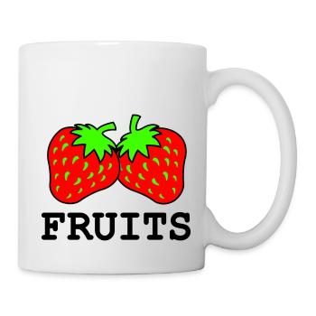 erdbeeren - Tasse - Weiß - Rechts