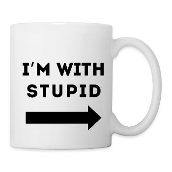 JE SUIS AVEC STUPIDE - Mug blanc - blanc - Droite