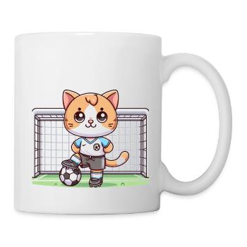 Chat Joueur De Football Mignon - Mug blanc - blanc - Droite