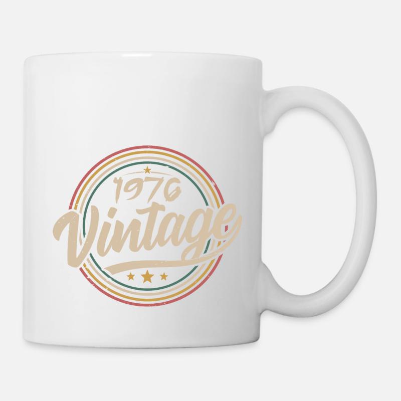 1976 Vintage 1976 Geburtstagsgeschenk - Retro Stil 1976 - Tasse - Weiß