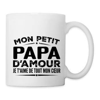 Geschenk Papa der Liebe, ich liebe dich von ganzem Herzen - Tasse - Weiß - Rechts
