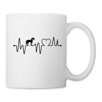 Battement de coeur de cheval - Mug blanc - blanc - Droite