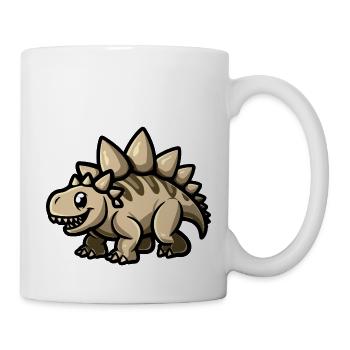 Dinosaurier stegosaurus Comic - Tasse - Weiß - Rechts