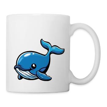 Baleine Bande Dessinée - Mug blanc - blanc - Droite