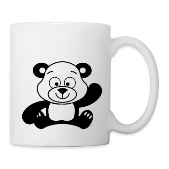 pandabär cute - Tasse - Weiß - Rechts