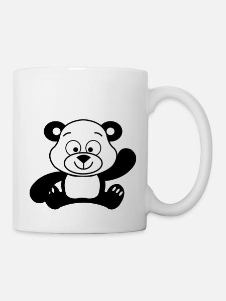 pandabär cute - Tasse - Weiß