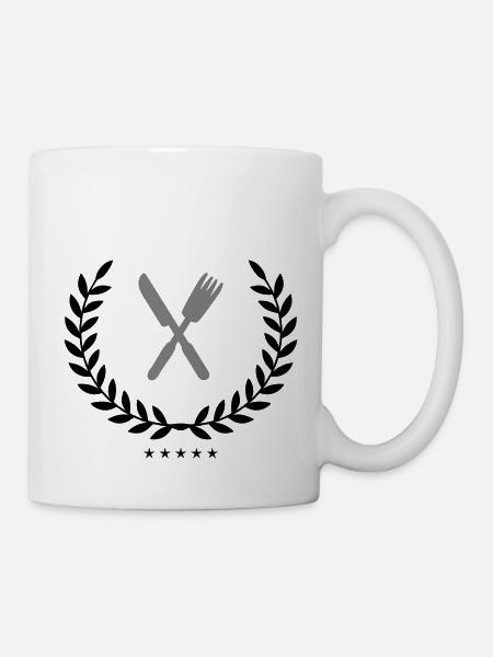 besteck wappen - Tasse - Weiß
