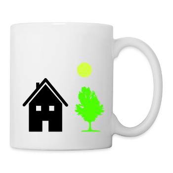 haus baum - Tasse - Weiß - Rechts