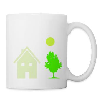 haus baum - Tasse - Weiß - Rechts