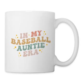 In meiner Baseball-Tante-Ära Lustige Baseball-Tante - Tasse - Weiß - Rechts