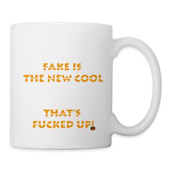 FAKE IS THE NEW COOL - Mug - white - Right