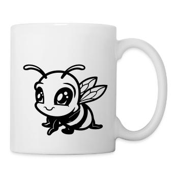 biene hummel comic - Tasse - Weiß - Rechts
