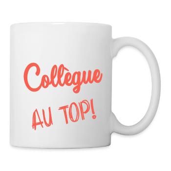 KOLLEGE. ANFANGEN. BESCHÄFTIGUNG. HUMOR. MANAGER. CHEF - Tasse - Weiß - Rechts