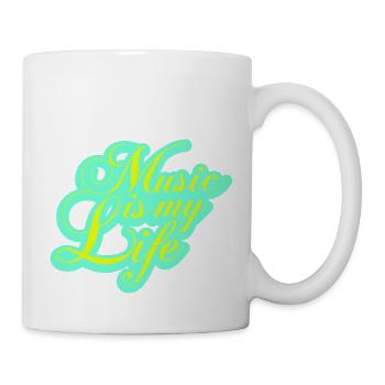 Music is my Life Music Life Love Quote - Mug - white - Right