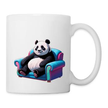 Cool panda on the couch - Mug - white - Right