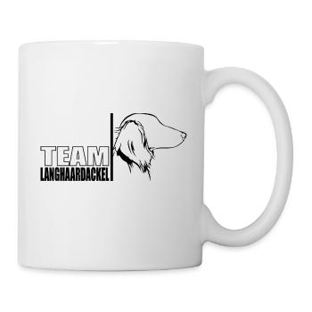 TEAM Langhaardackel Hunde Hund Wilsigns - Tasse - Weiß - Rechts