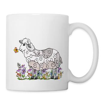 Schaf - Tasse - Weiß - Rechts