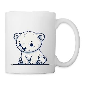 Ours blanc - Mug blanc - blanc - Droite