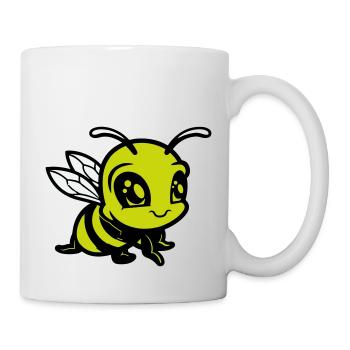 biene hummel comic - Tasse - Weiß - Rechts