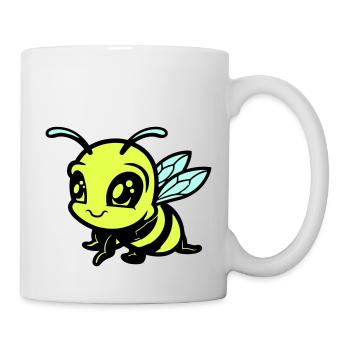 biene hummel comic - Tasse - Weiß - Rechts