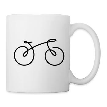 Vélo à roues de vélo (couleur changeable, personnaliser) - Mug blanc - blanc - Droite
